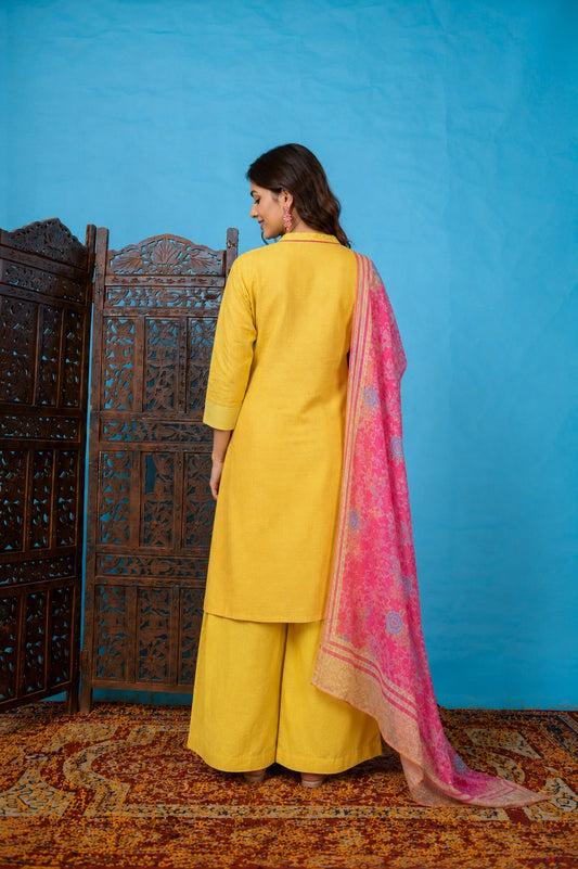 Golden Radiance Women's Kurti Set