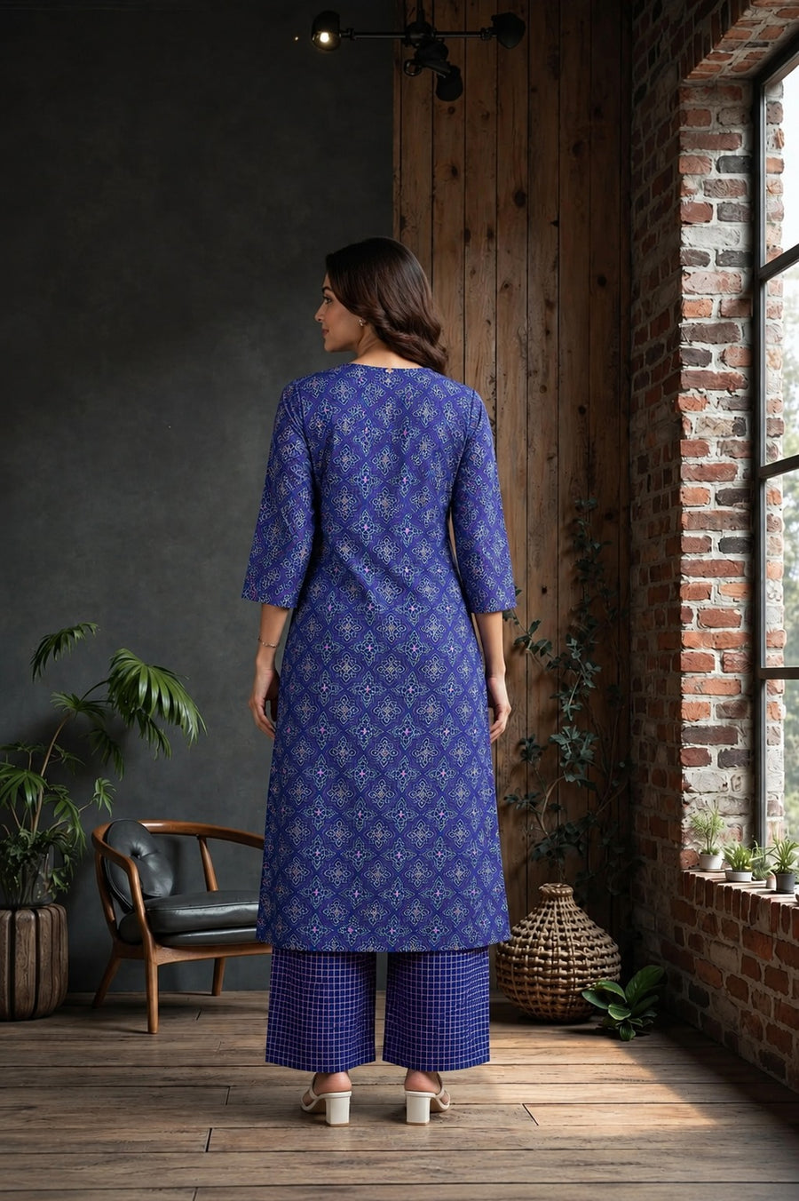 Royal Indigo Women's Kurti Set