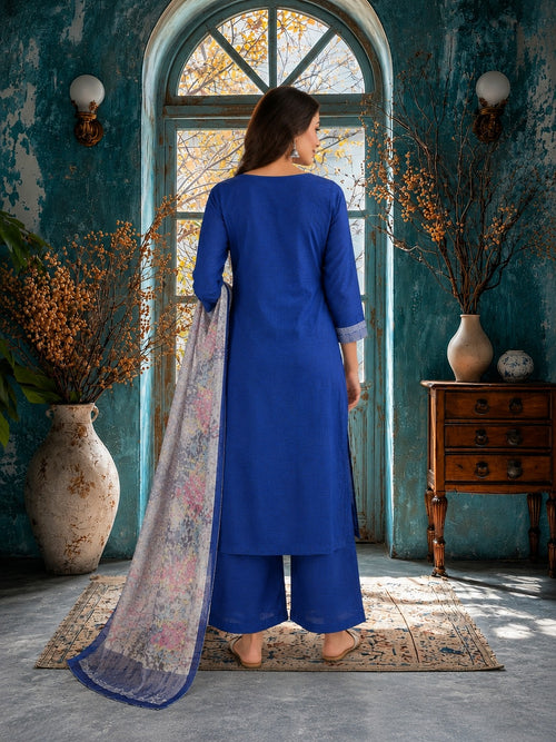 Royal Sapphire Elegance Women's Kurti Set